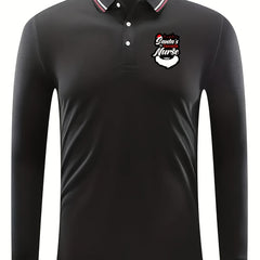 Santa's Nurse Men's Casual Long Sleeve Shirt