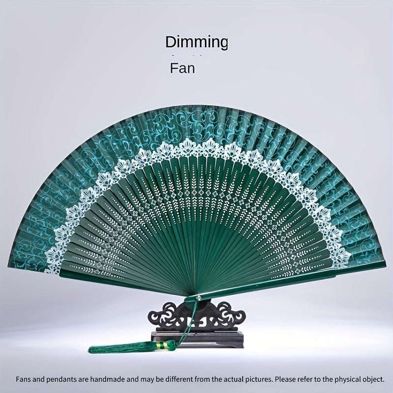 Chinese Style Lace Carry on Fan Portable Silky Fan