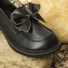 Women's Bowknot Soft Sole Flat Loafers Slip On Shoes