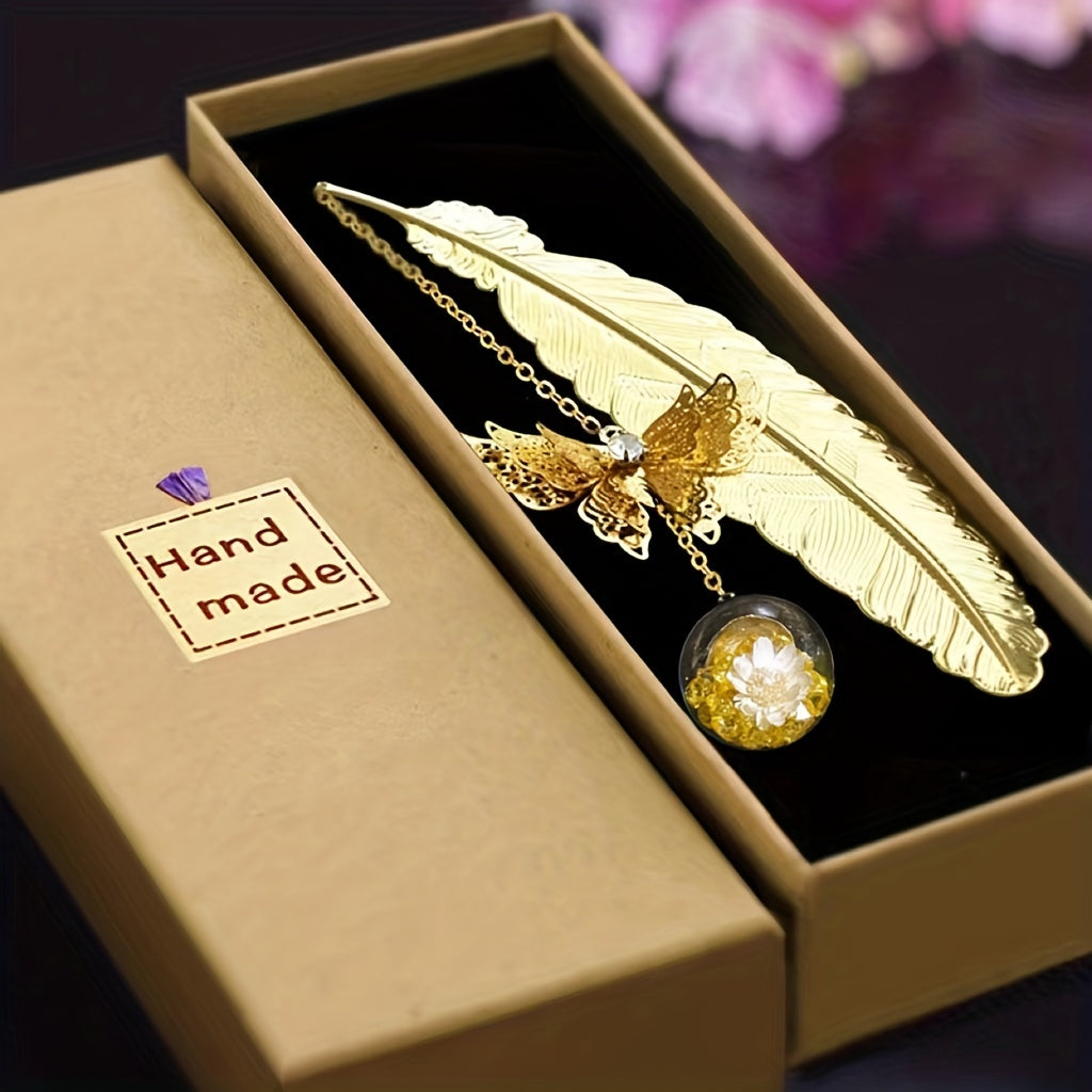 Metal Butterfly Feather Bookmark - Perfect Gift for Women & Girls