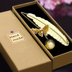 Metal Butterfly Feather Bookmark - Perfect Gift for Women & Girls
