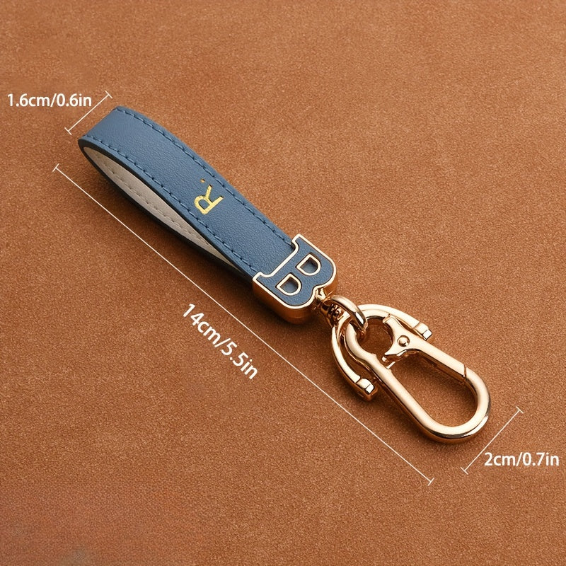 Artificial Diamond Leather Keychain Pendant For Men