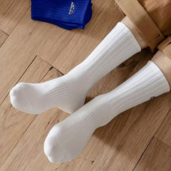 4 Pairs Letter Print Socks Mid Tube Stockings Women's Hosiery