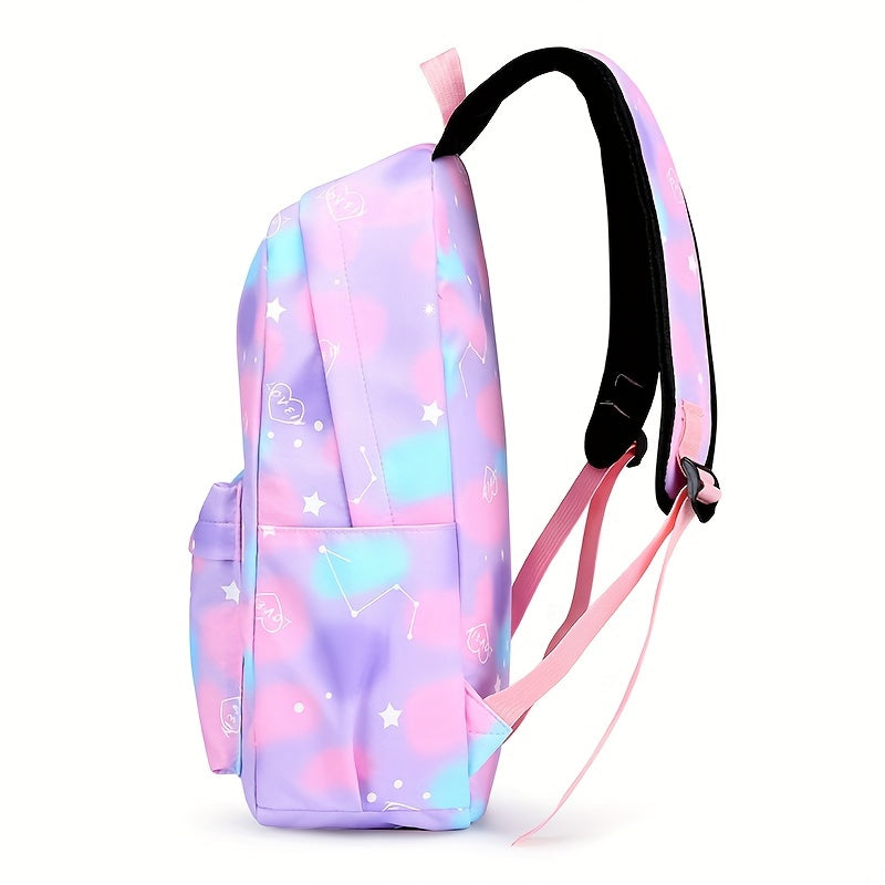 Colorblock Laptop Backpack Lightweight Daypack for Girls & Women