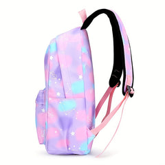 Colorblock Laptop Backpack Lightweight Daypack for Girls & Women