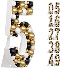 3D Number Shape Balloon Box Decoration for Birthday Party