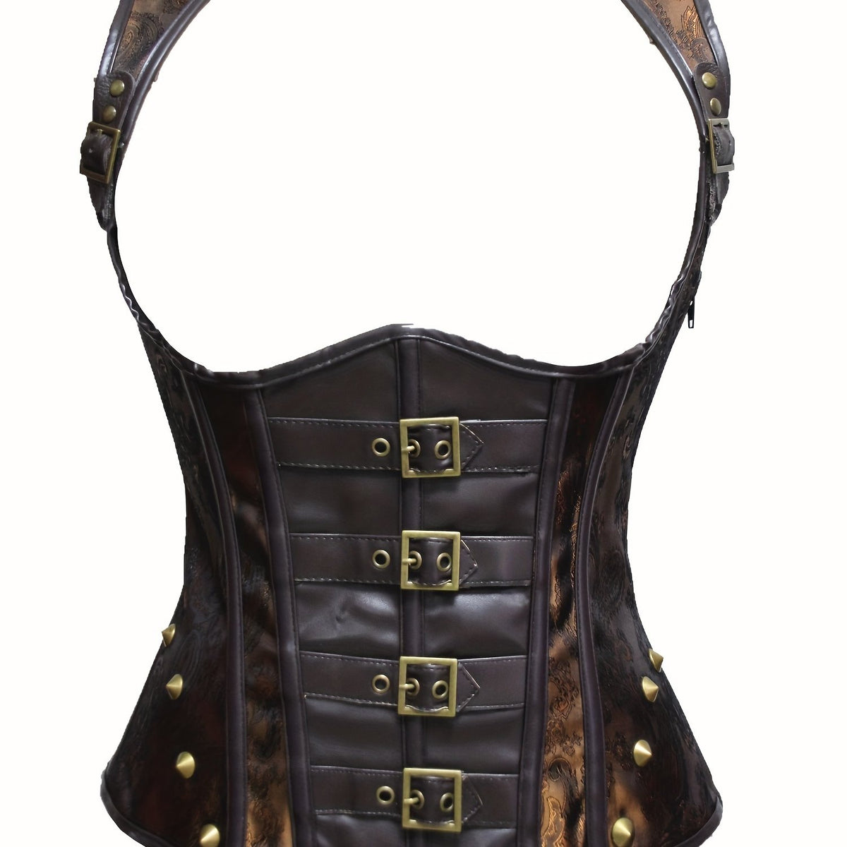Punk Sleeveless Corset Bustier Tummy Control Lace Up Open Bust Body Shaper