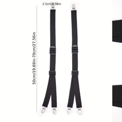 Men's Shirt Wrinkle Resistant Suspender Clip 3 Clips