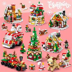 Christmas Series Small Assembly Building Blocks Santa Claus Toy for Children