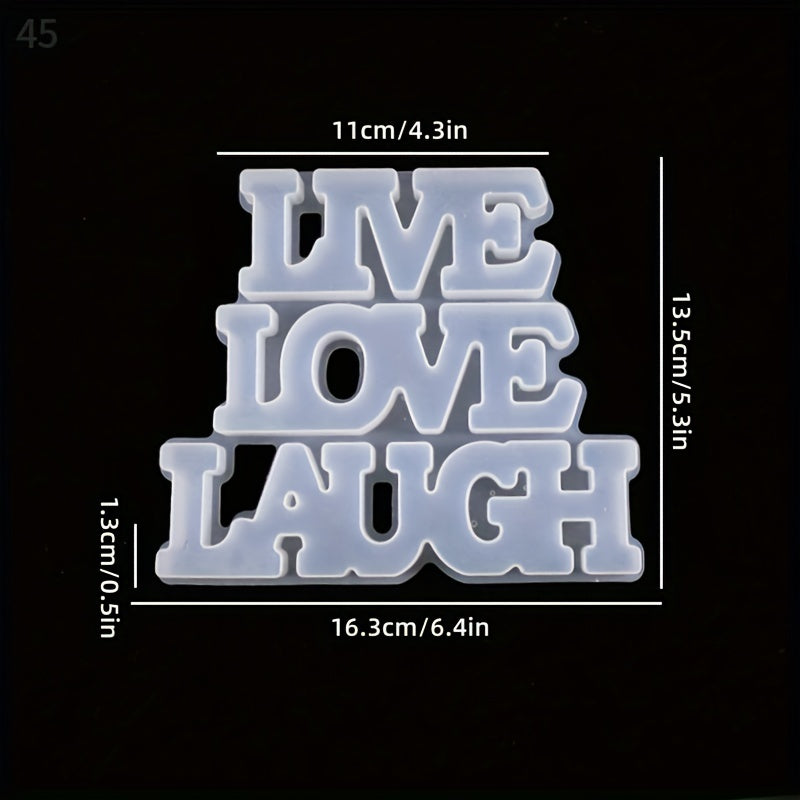 Love Silicone Resin Mold Live Love Laugh Epoxy Casting DIY Sign Craft Supplies