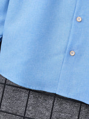 Boys Feel Great Embroidered Shirts Long Sleeve Button Down Tops
