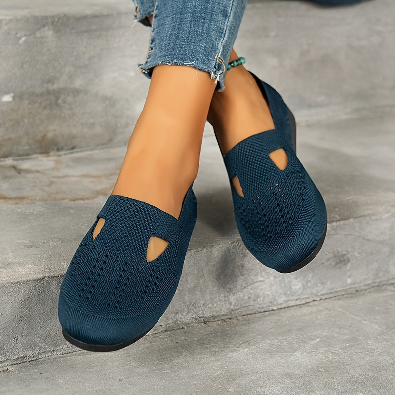 Women's Lightweight Breathable Knit Flat Shoes
