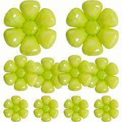 10pcs Green Flower Balloons Large Daisy Balloons Graduation Party Decor