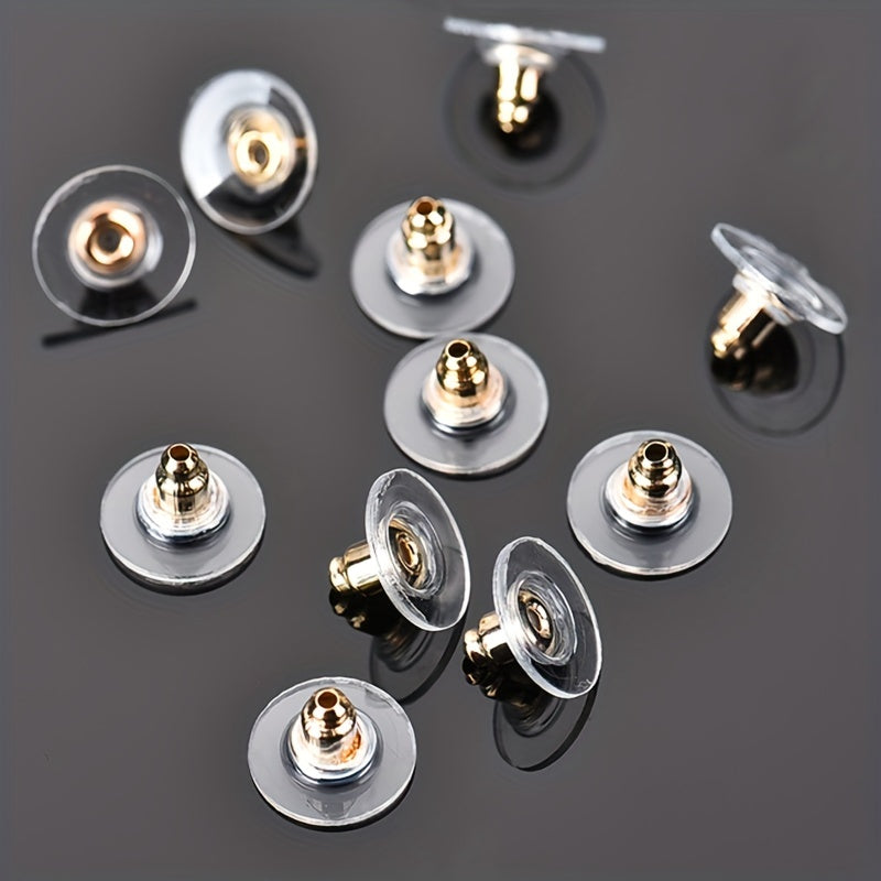 100pcs Hypoallergenic Transparent Adhesive Ear Caps