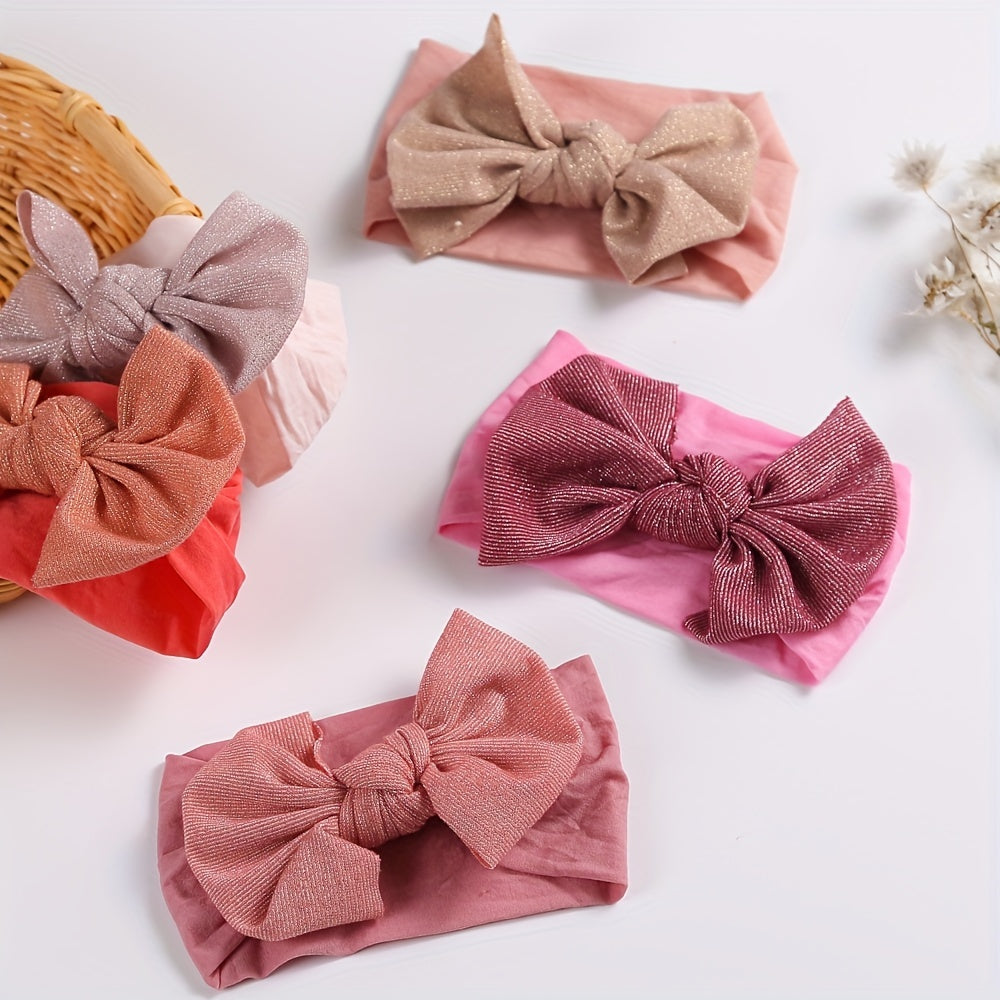 Bow Elastic Decorative Headband Hairband Hair Accessory