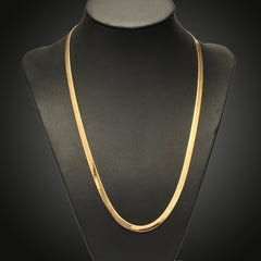 2pcs Men's Snake Chain Necklace & Bracelet Set Hip Hop Accessories
