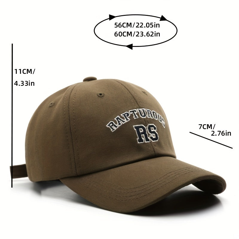 Men's Retro Letter Embroidery Peaked Cap Outdoor Sports Baseball Cap
