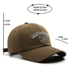 Men's Retro Letter Embroidery Peaked Cap Outdoor Sports Baseball Cap