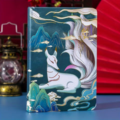 2 Pack Chinese Style Mythical Creatures Journal & Notebook Set Vintage Design