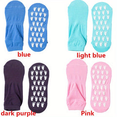 4 Pairs Cozy Yoga Socks Low Cut Anti-Slip Gripper Socks