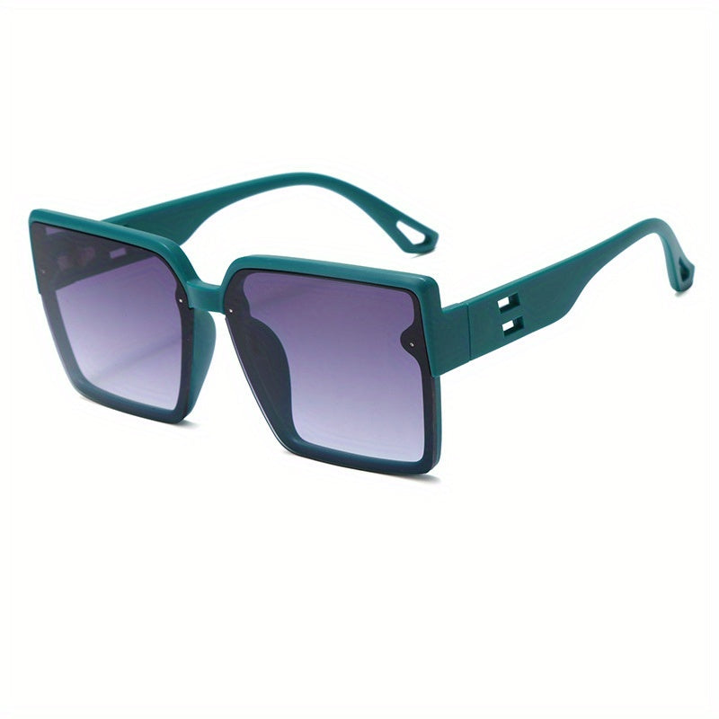 Men's Large Square Frame Sunglasses with Glasses Case