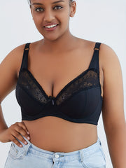  Lace Bow Detail Bralette With Adjustable Straps
