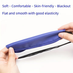Thin Blackout Eye Mask Elastic Strap Travel Rest Nap