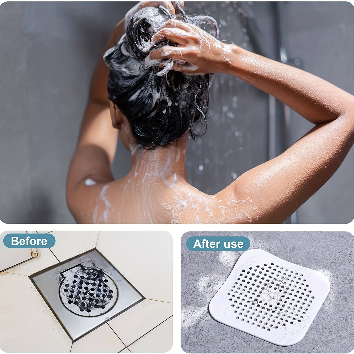 2pcs Silicone Drainage Catcher with Suction Cup