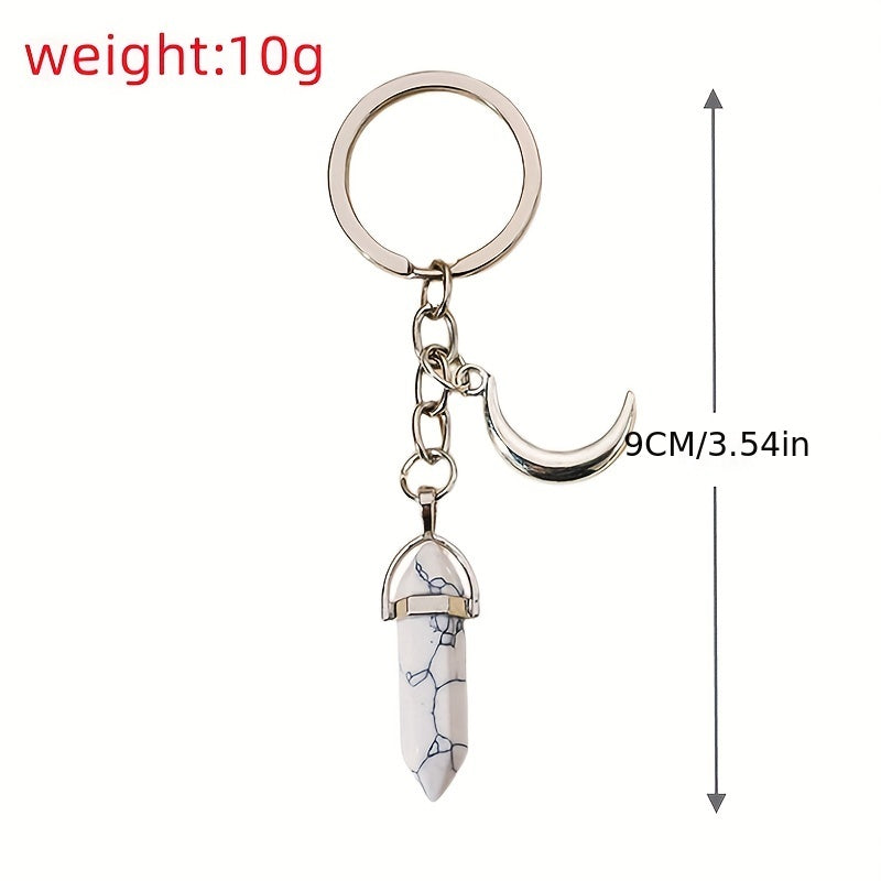 Crystal Decor Keychain Metal Star Moon Key Ring Purse Bag Charm Gift
