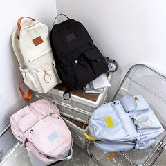 Letter Patch Decor Backpack Preppy Style School Bag
