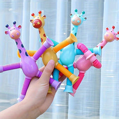 Telescopic Giraffe Suction Cup Doll Toy