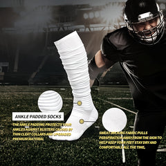 4 Pairs Extra Long Football Socks for Men & Boys