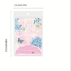30pcs Vintage Flower Butterfly Paper Retro Lace Journal Collage Background
