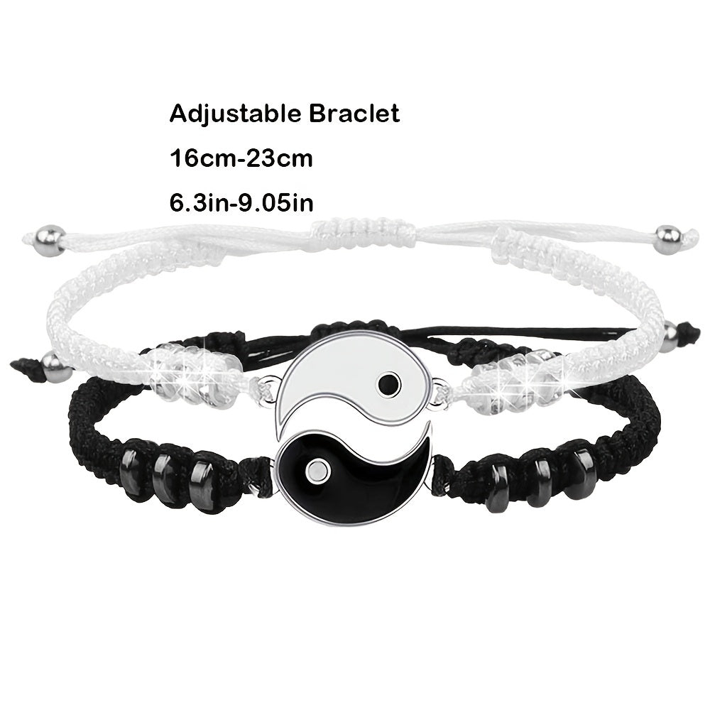 Taiji Yin Yang Couple Bracelet Set