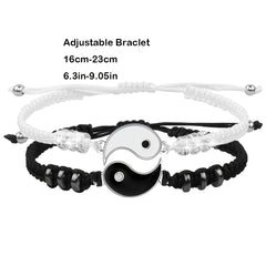 Taiji Yin Yang Couple Bracelet Set