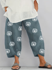 Women's Plus Dandelion Print Wide Leg Pants