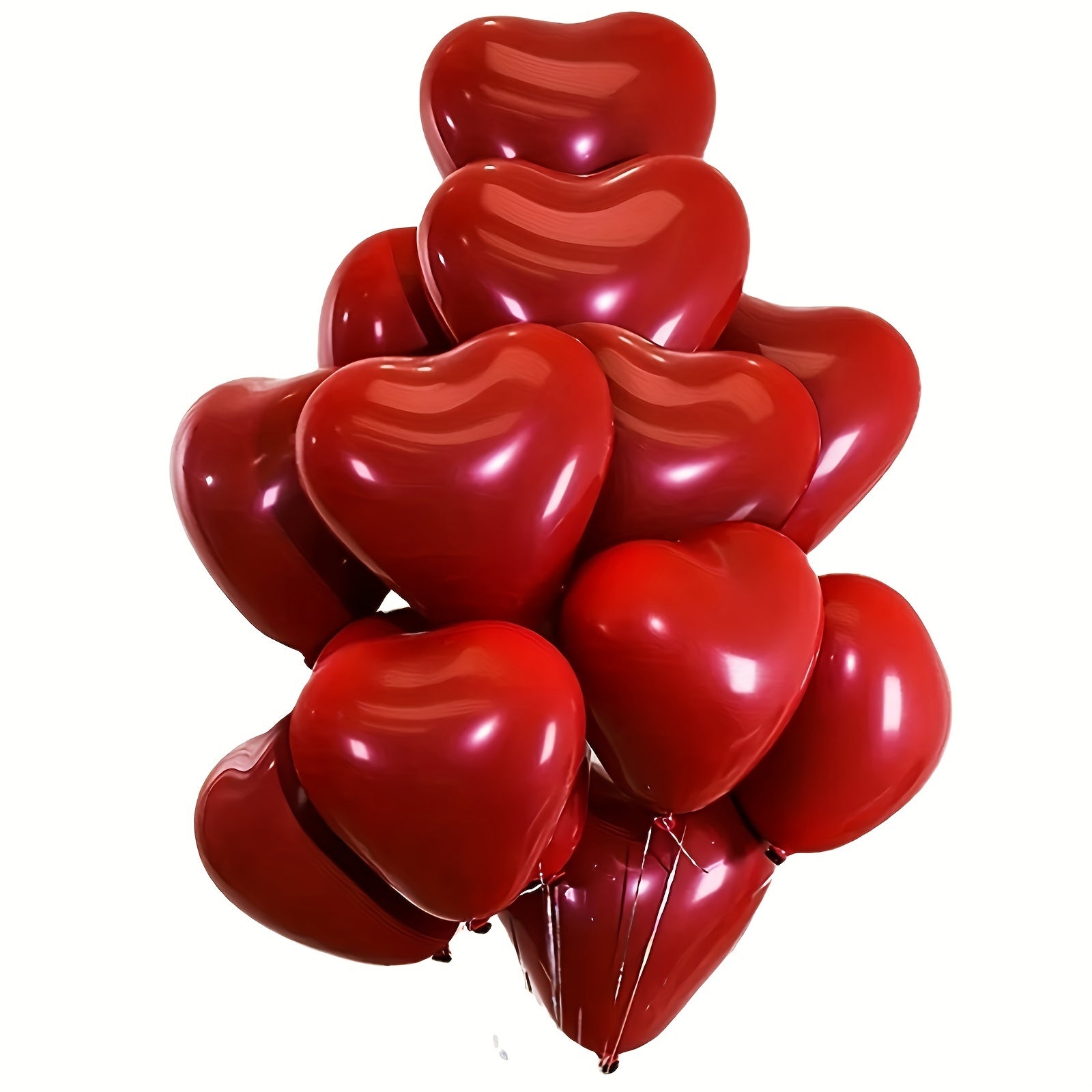20pcs Red Heart Balloons - Valentine's Wedding Anniversary Engagement