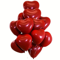 20pcs Red Heart Balloons - Valentine's Wedding Anniversary Engagement