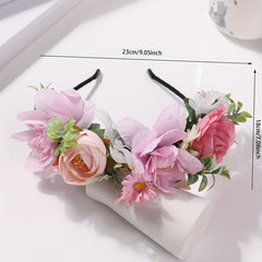 Boho Flower Leaf Headband Sweet Hair Band Women Girls Beach Party Costume
