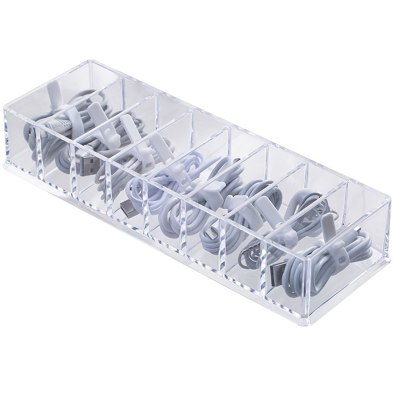 8 Pcs Wire Ties Cable Organizer Box Portable Cord Storage Organizer