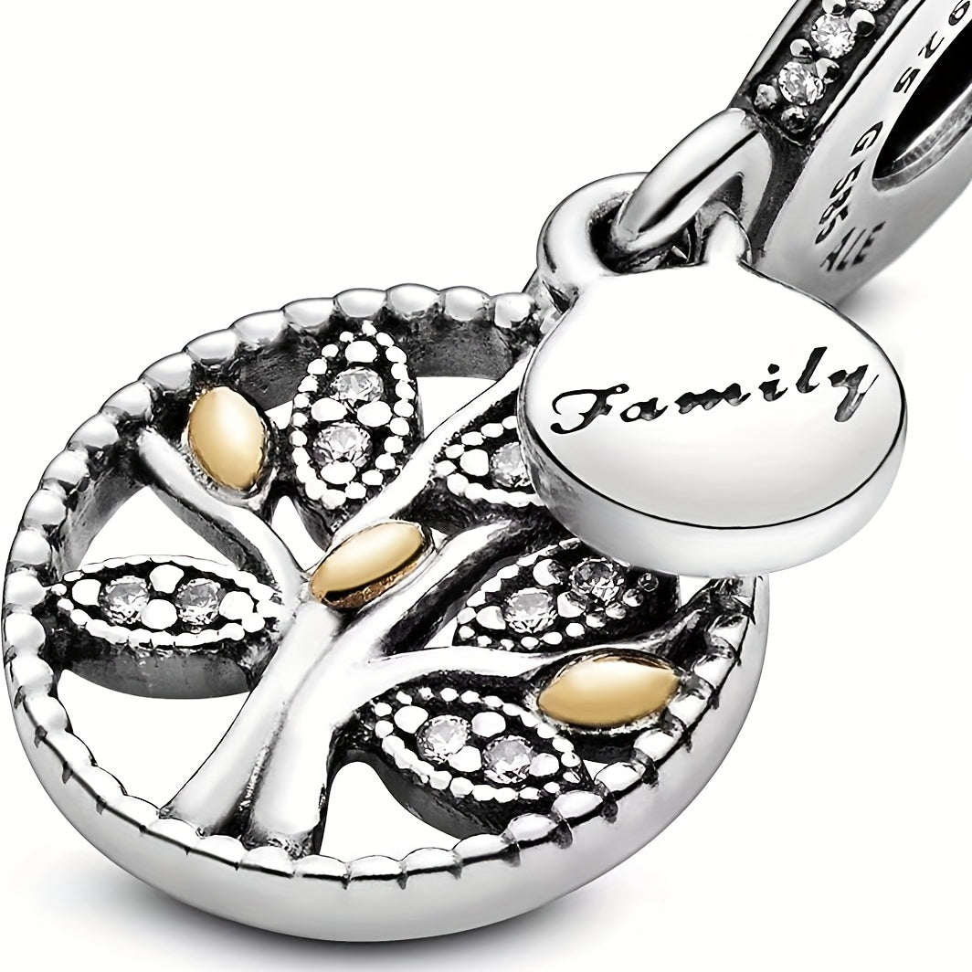 Silver Plated Tree Charm Pendant for Beaded Bracelet