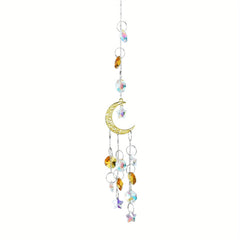 Crystal Moon Suncatcher Rainbow Prism Window Craft Garden Decor