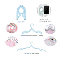 8 Pcs Foldable Travel Hangers Portable Clothes Drying Rack
