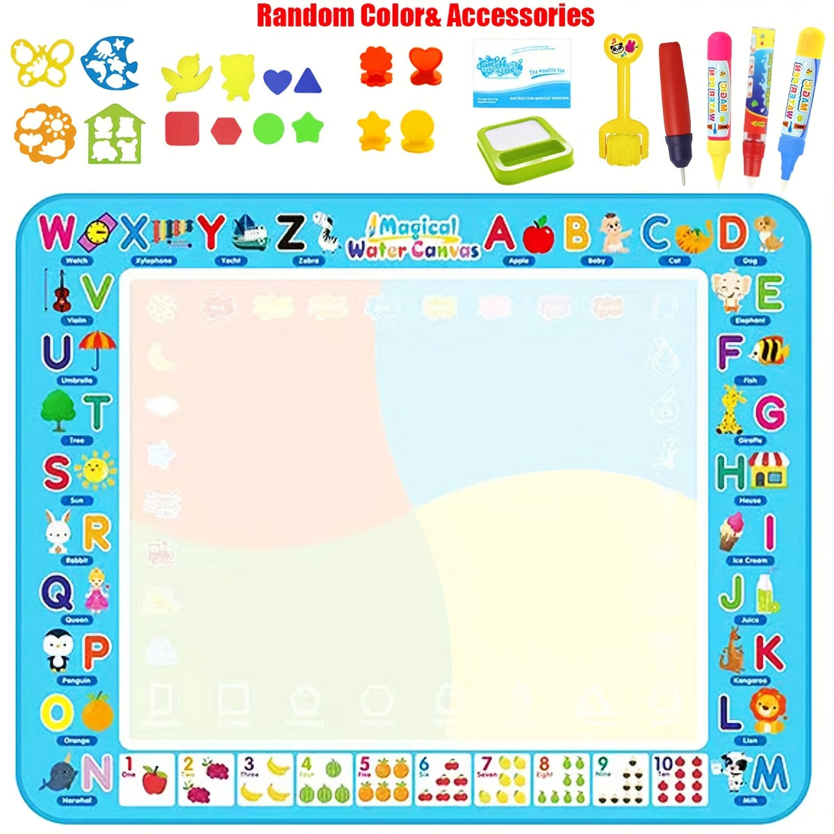 XL Water Doodle Mat Drawing & Painting Toy Educational Gift Assorted Colors