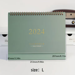 Green Gilded Desk Calendar for School & Office