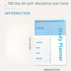 Undated Daily Planner Memo Book with Calendar Organizer
