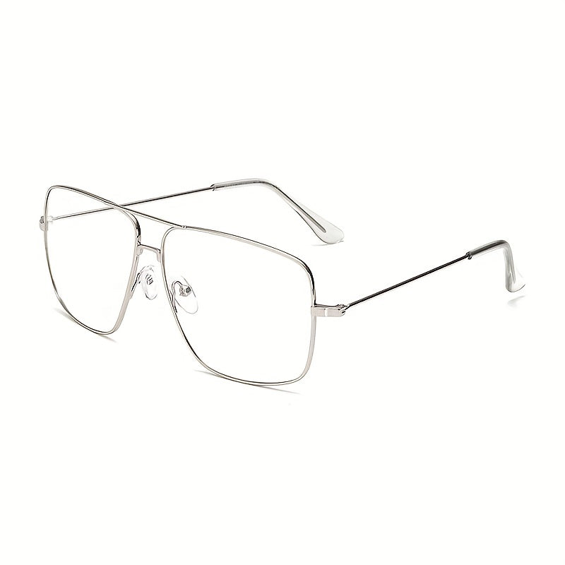 Men's Vintage Glasses Large Frame Alloy PC Lens