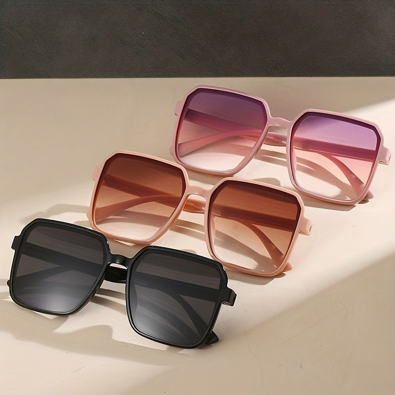 3 Pairs Square Sunglasses UV400 for Driving and Travel