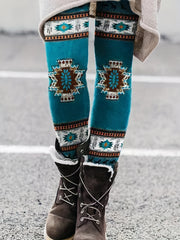 Boho High Waist Stretchy Leggings Women's Clothing