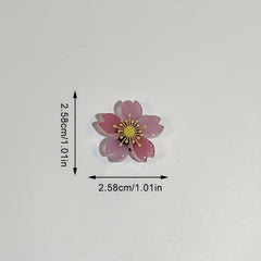 12pcs Luminous Sakura Cherry Blossoms Shoe Charms For Crocs Glow In Dark